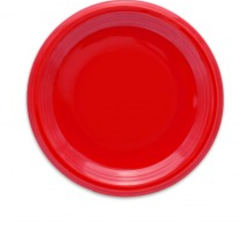 Plato De Ceramica Hondo Rojo  