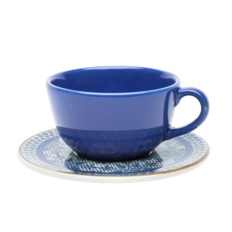 Taza Con Plato Porcela Jeans