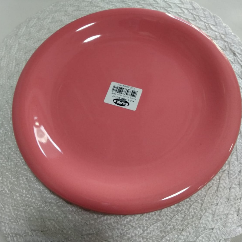 Plato De Ceramica Playo Rosa