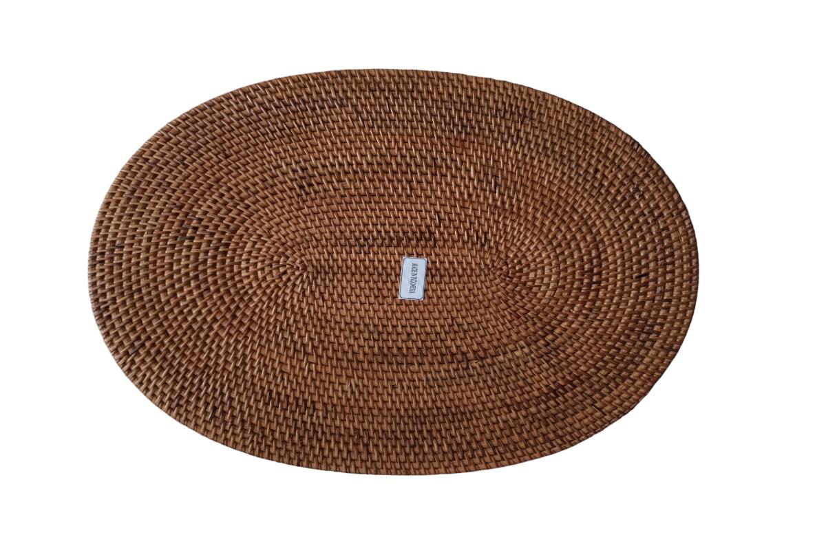 Apoya Fuentes Rigido De Rattan 40x30cm