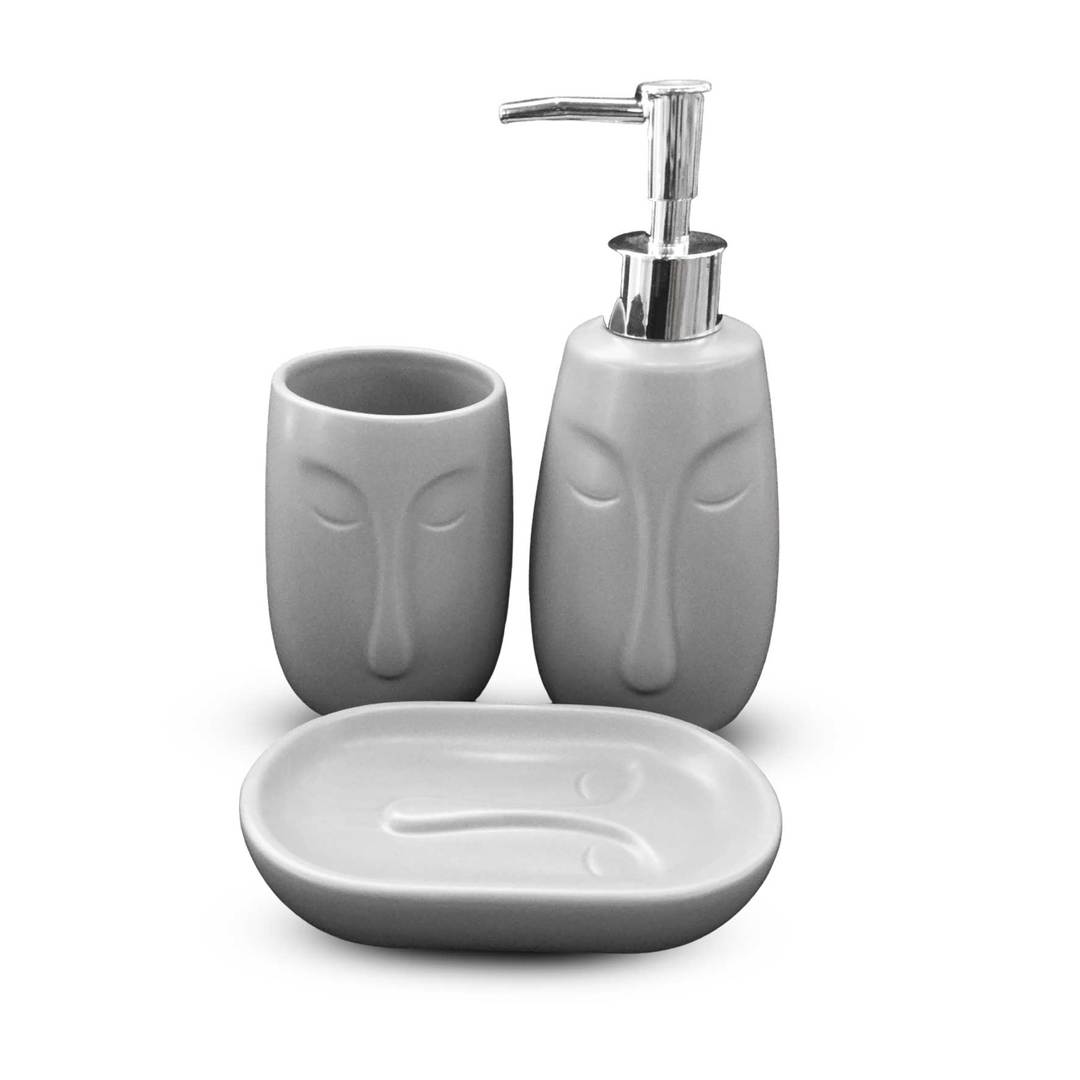 Set De Baño X3 Ceramica Caras