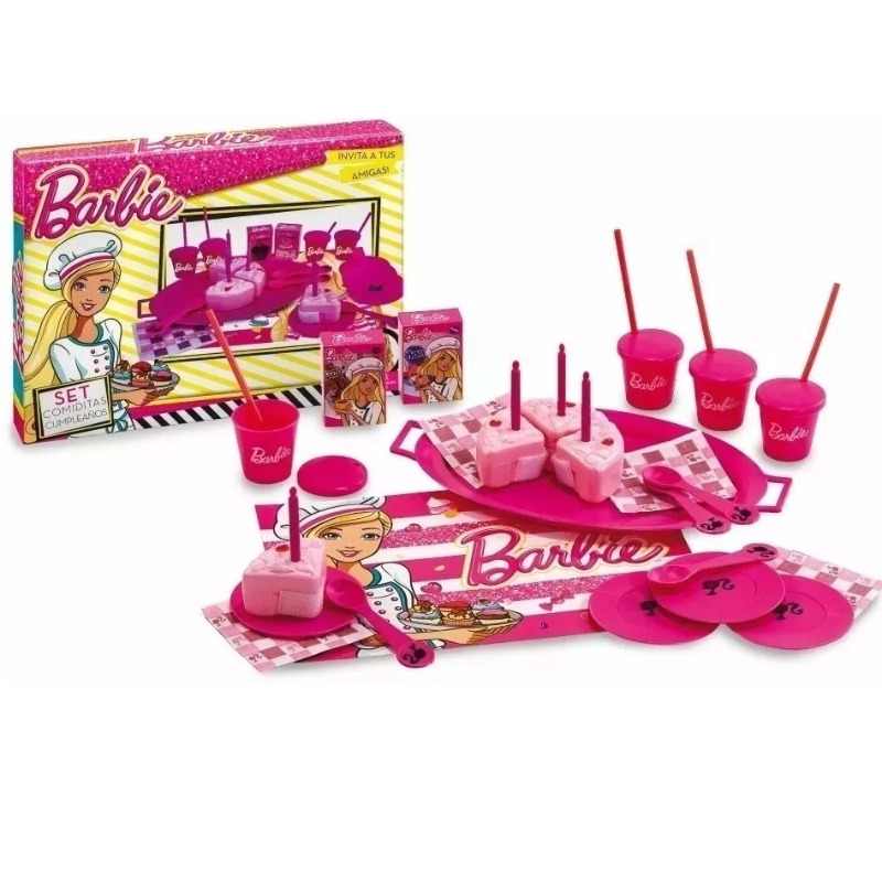 Set De Comidas Barbie Cumpleaños  