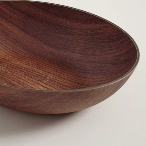 Bowl Oval Simil Madera Nogal