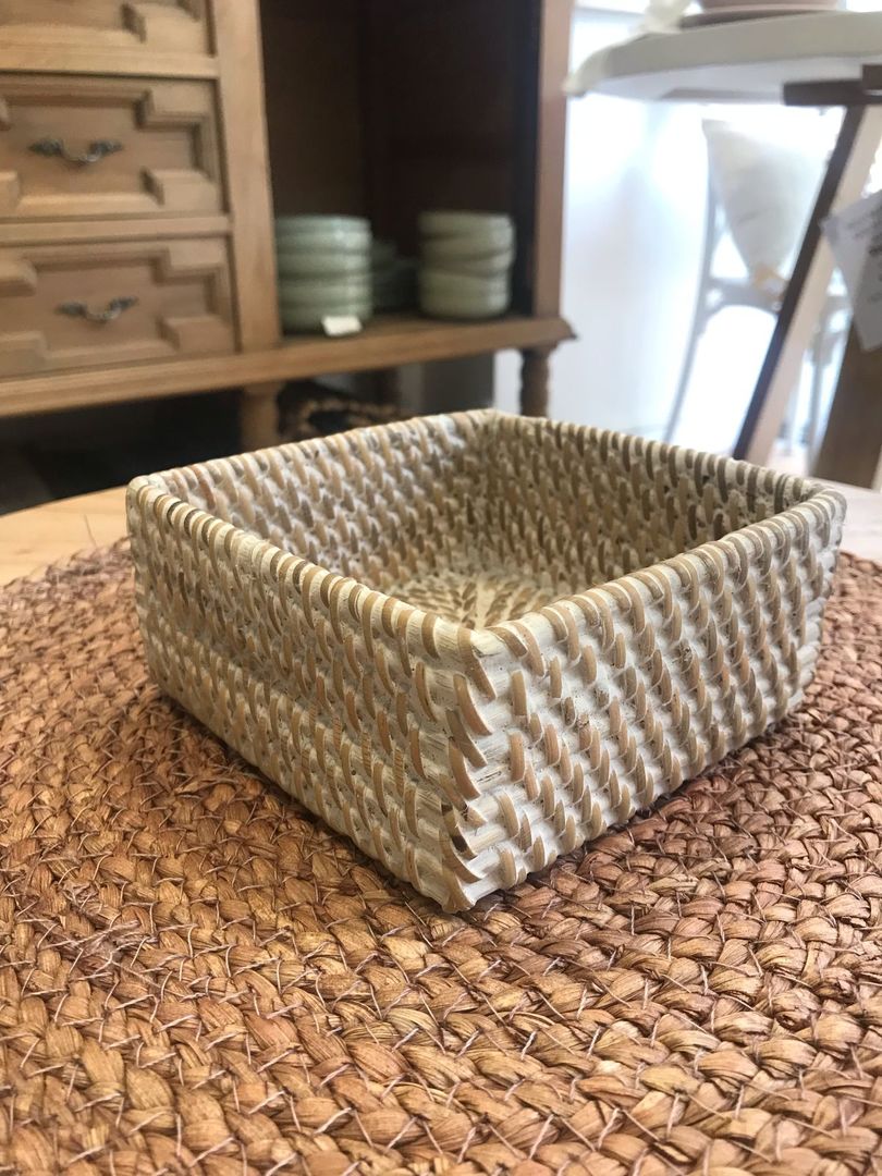 Bandeja Pequeña Rattan 14x14cm