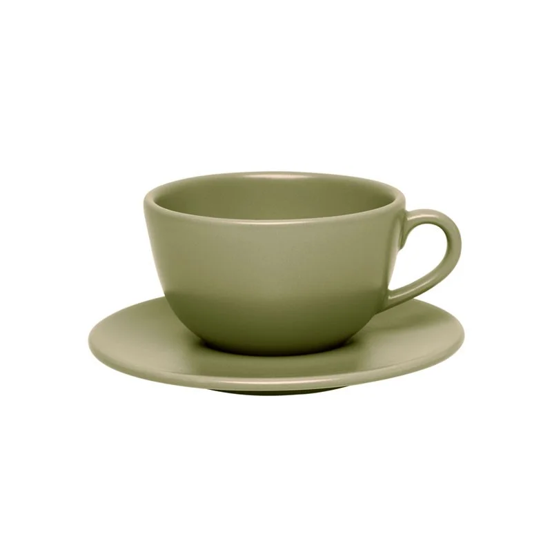 Taza De Te Con Plato Oliva 200cc